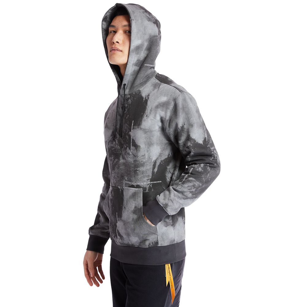 Sudadera Timberland Argentina Hombre - Reflective Printed Pullover Hoodie - Gris Oscuro - AOEYLF-487